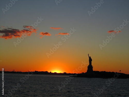 Sunset on Liberty Statue