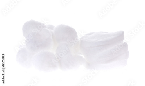 Cotton ball on white background