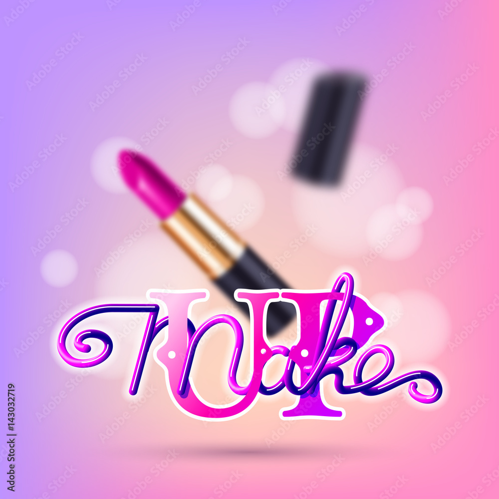 Makeup pink lipstick advertising Makeup pink lipstick advertising