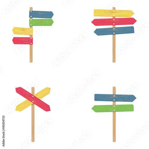 Wooden color signboards