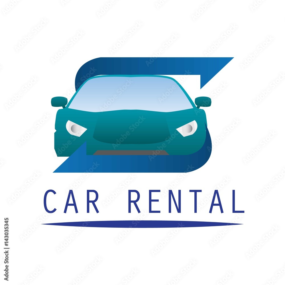 car rent logo with text space for your slogan / tagline, vector