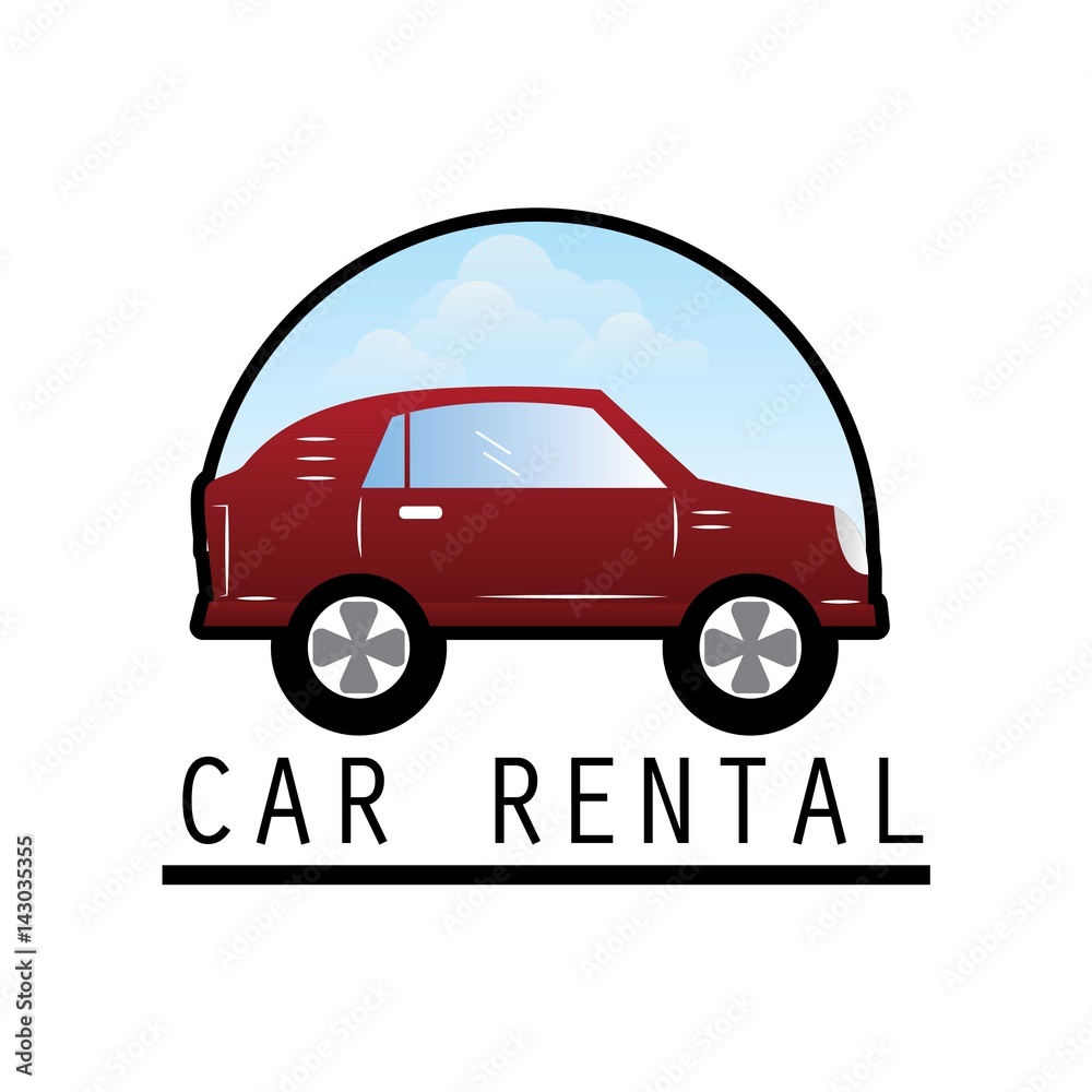 car rent logo with text space for your slogan / tagline, vector illustration car rent logo with text space for your slogan / tagline, vector illustration