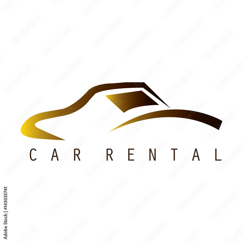car rent logo with text space for your slogan / tagline, vector