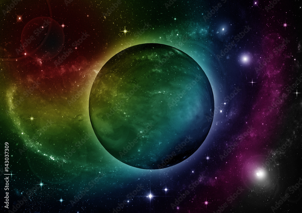 Fototapeta premium galaxy in a free space