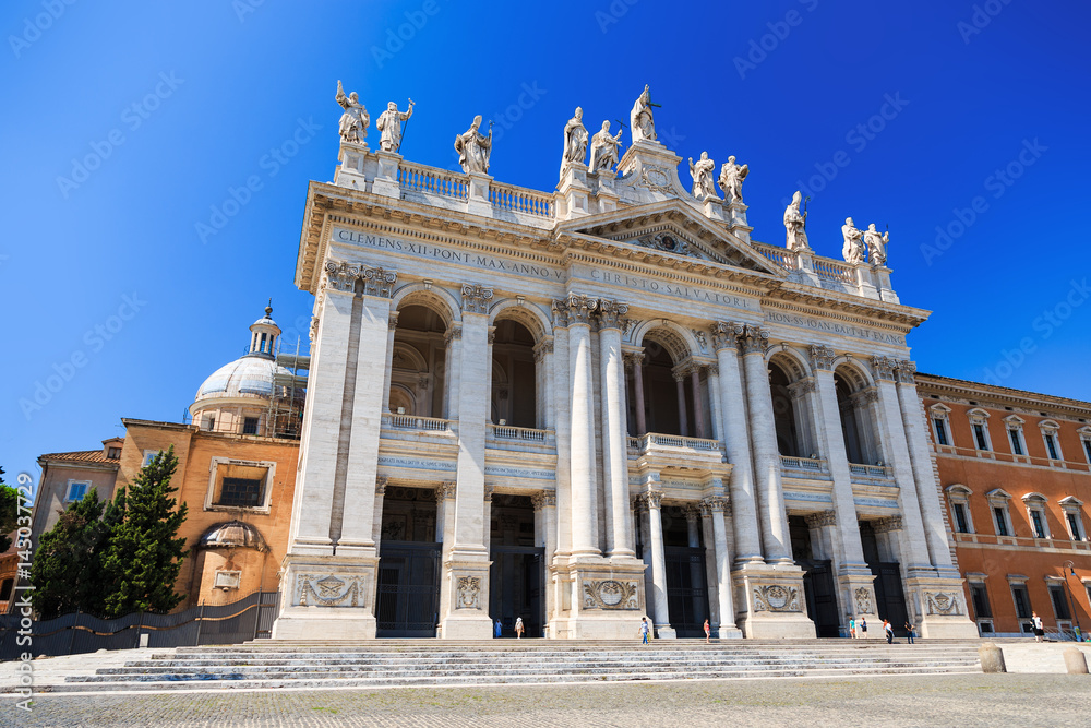 Obraz premium Basilica di San Giovanni in Laterano in Rome the official ecclesiastical seat of the pope. Rome, Italy