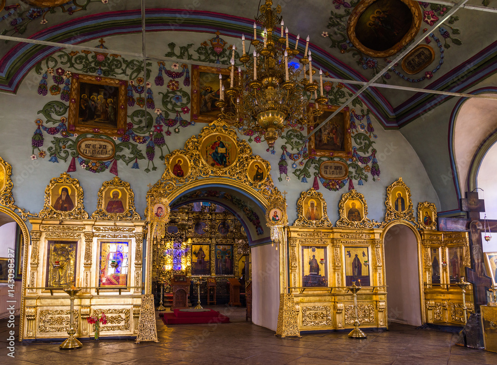Interior in Peter and Paul Cathedral in Kazan, Republic of Tatarstan, Russia