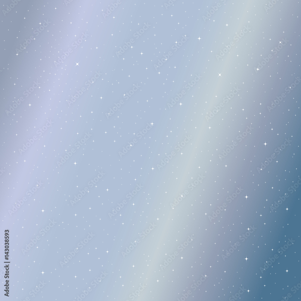 Sky and Stars Background. Vector Illustration of Wavy, Shiny Sky and Stars Background. Sky and Stars Background. Vector Illustration of Wavy, Shiny Sky and Stars Background.
