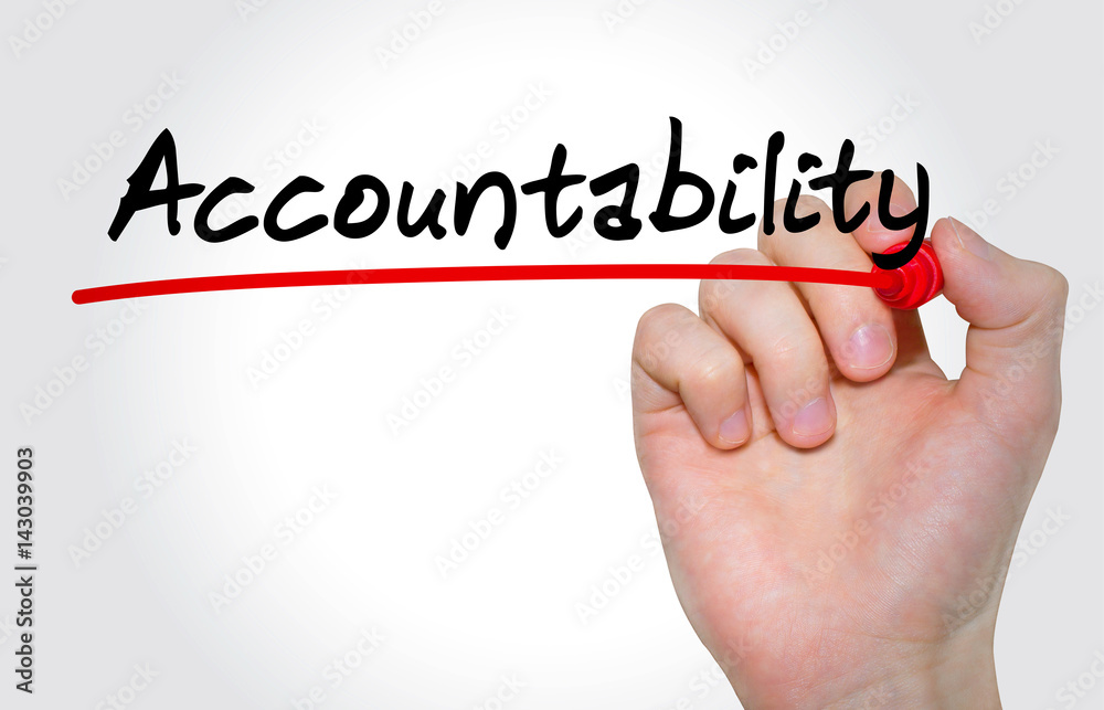 Fototapeta premium Hand writing inscription Accountability with marker, concept