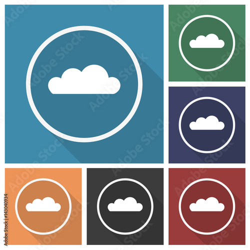Button - Set - Schatten - Cloud