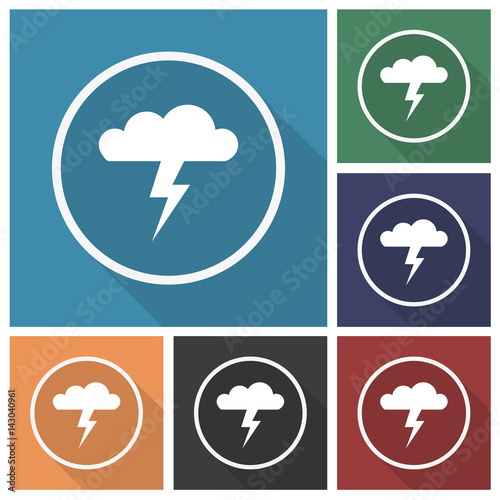 Button - Set - Schatten - Gewitterwolke