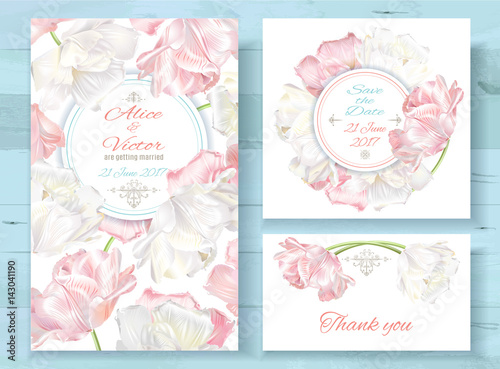 Tulip invitations set