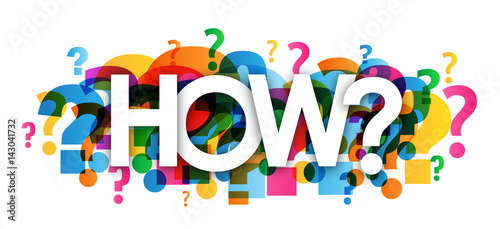 "HOW?" Vector Overlapping Letters Icon