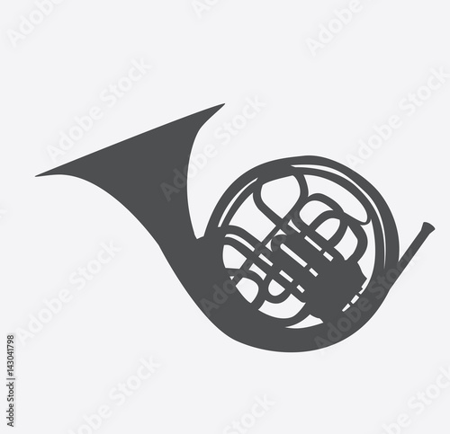 Musical Instrument Horn, which is Used in Symphony Orchestras an