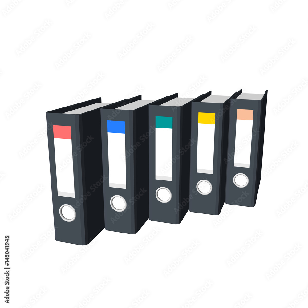 File folders.Isolated on white background. 3d Vector illustration. File folders.Isolated on white background. 3d Vector illustration.