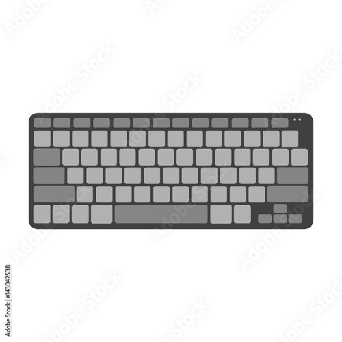 Computer keyboard. Top view...