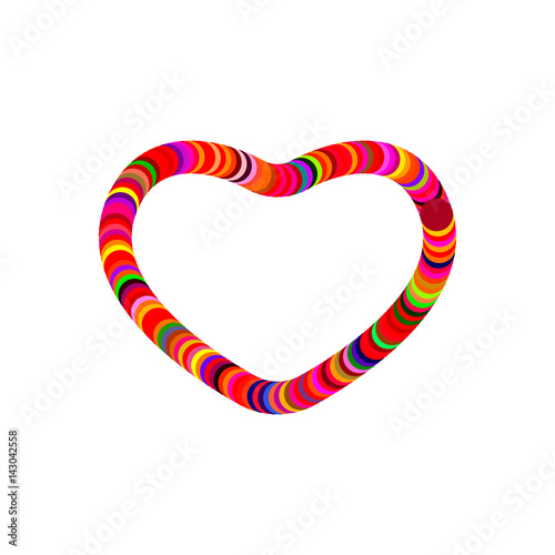 Abstract heart frame of cir...