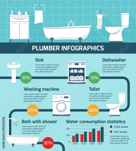 Plumber Works Infographic Poster