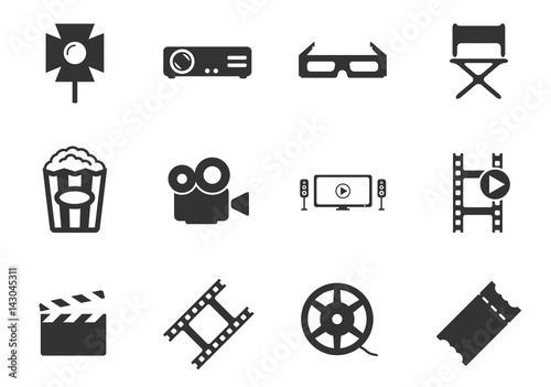 cinema icon set