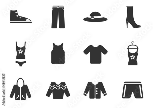 clothes icon set