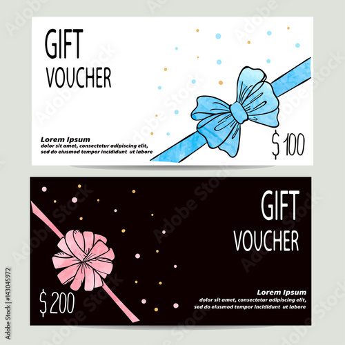 Gift voucher vector templat...