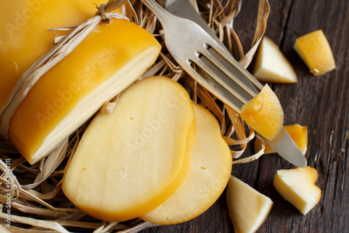 Εκτύπωση καμβά Scamorza, typical italian smoked cheese