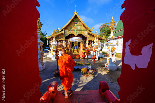 Photography monk at Wat Ming Muang,  Chiang Rai