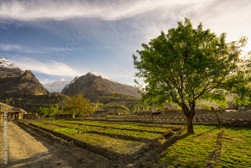   Beautiful landscape of Pakistan in the evening