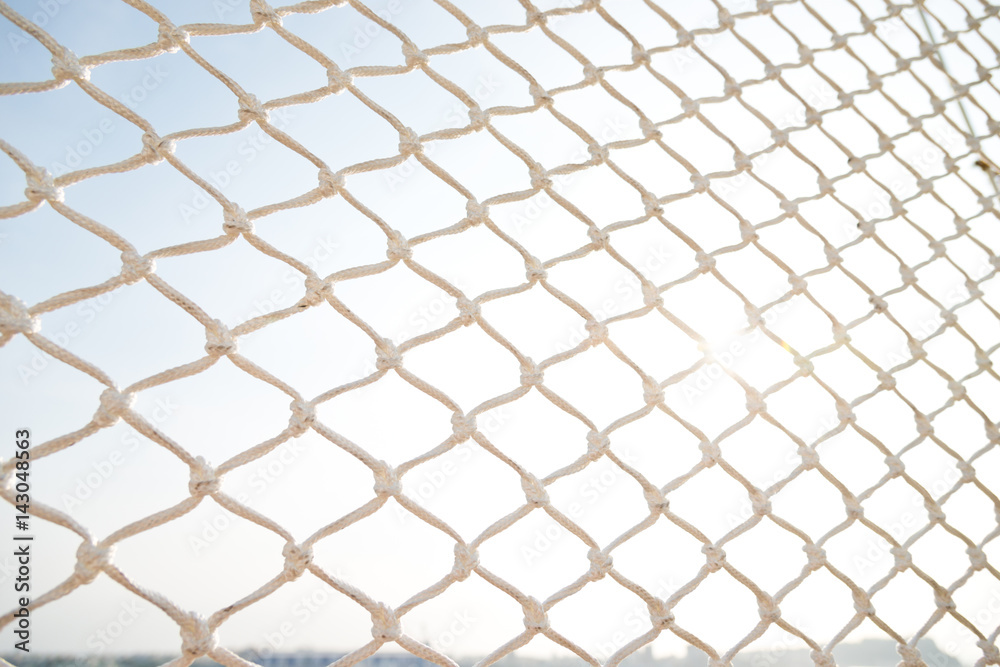 Closeup of soccer goal net.. Closeup of soccer goal net..