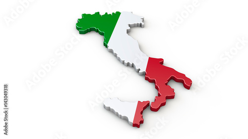 3D Landkarte von Italien photo