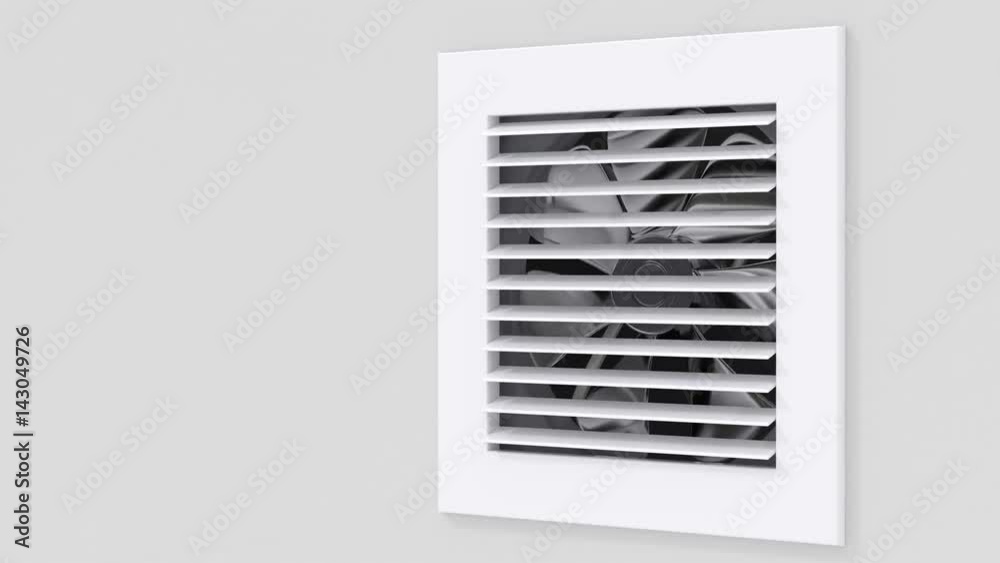 Rotating fan in the wall. Rotating fan in the wall.
