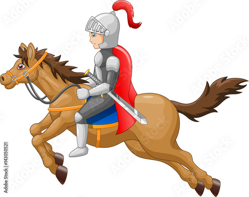 Knight horse shield sword