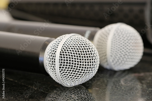 Close up microphones © Dmitry Vereshchagin