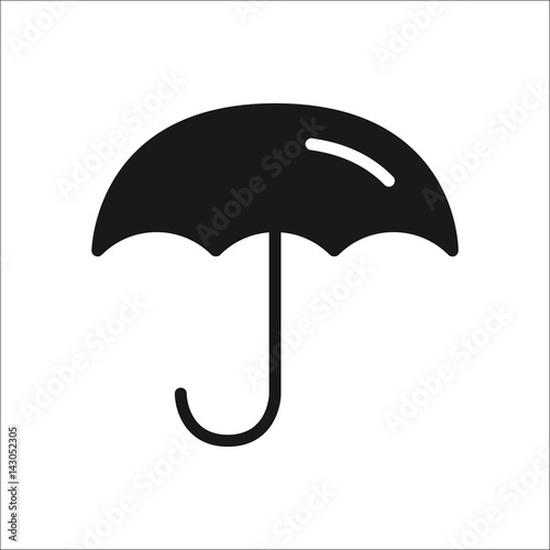 Umbrella simple , silhouette icon on background photo