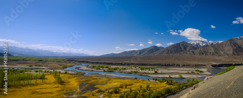 Panorama view of mountains on Leh - Manali highway near to Pang village - Tibet, Leh district, Ladakh, Himalayas, Jammu and Kashmir, Northern India