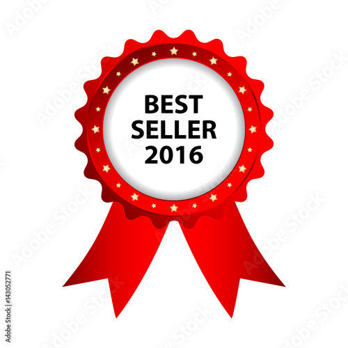 special red badge, best seller 2016 promotional label