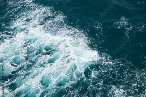 Tail of the sea from the speed boat.