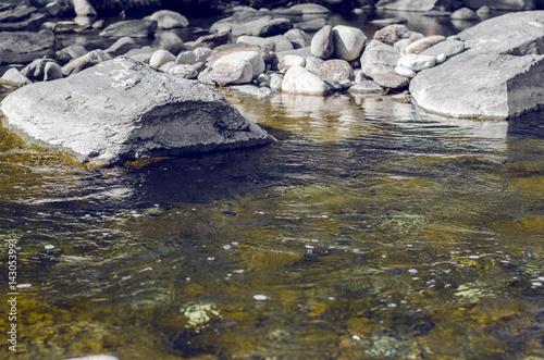 Big Rocks Inside Small River