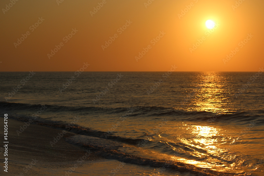 Cabo Ledo  / Angola – May 2015: Sunset in the  beach of Cabo Ledo in Angola