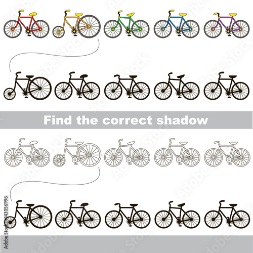 Find correct shadow for each object, the kid game.