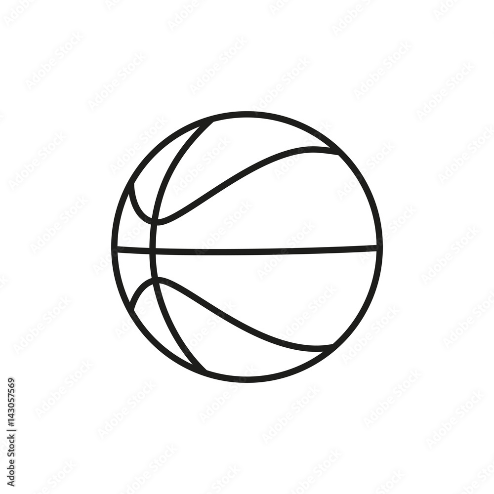 Basketball ball icon. Line basketball ball isolated on white background. Vector Basketball ball icon. Line basketball ball isolated on white background. Vector