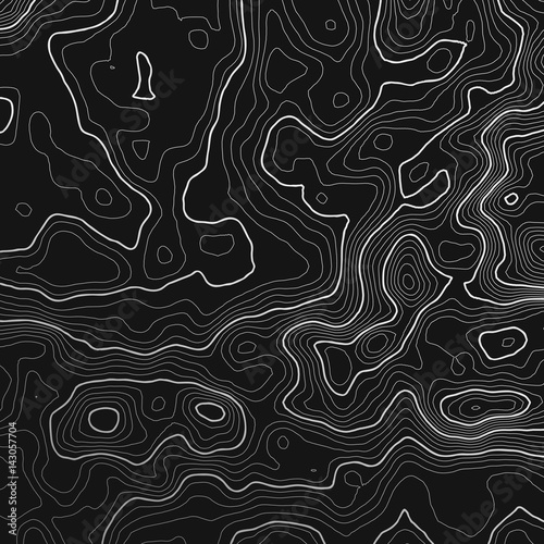 Topographic map background with space for copy . Line topography map contour background , geographic grid abstract vector illustration . Mountain hiking trail over terrain .