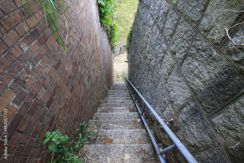 愛媛県今治市　小島　中部砲台　司令塔への階段 photo