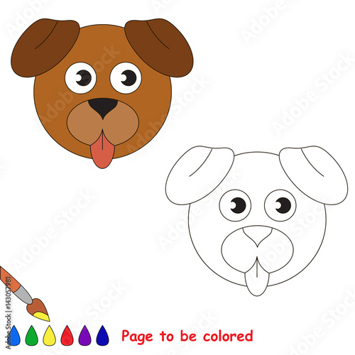 Page to be colored  simple education game for kids.