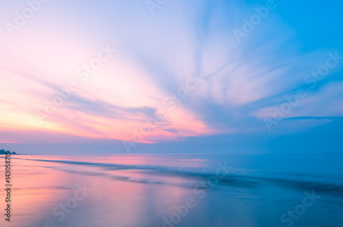 Sweet Sunrise Over The Sea at Rayong Beach © Salawin Chanthapan