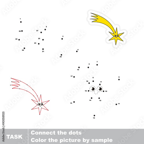 Vector trace educational game for preschool kids.