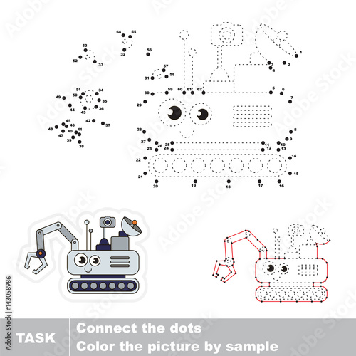 Vector trace educational game for preschool kids.