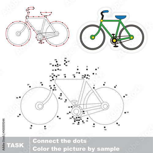 Vector trace educational game for preschool kids.