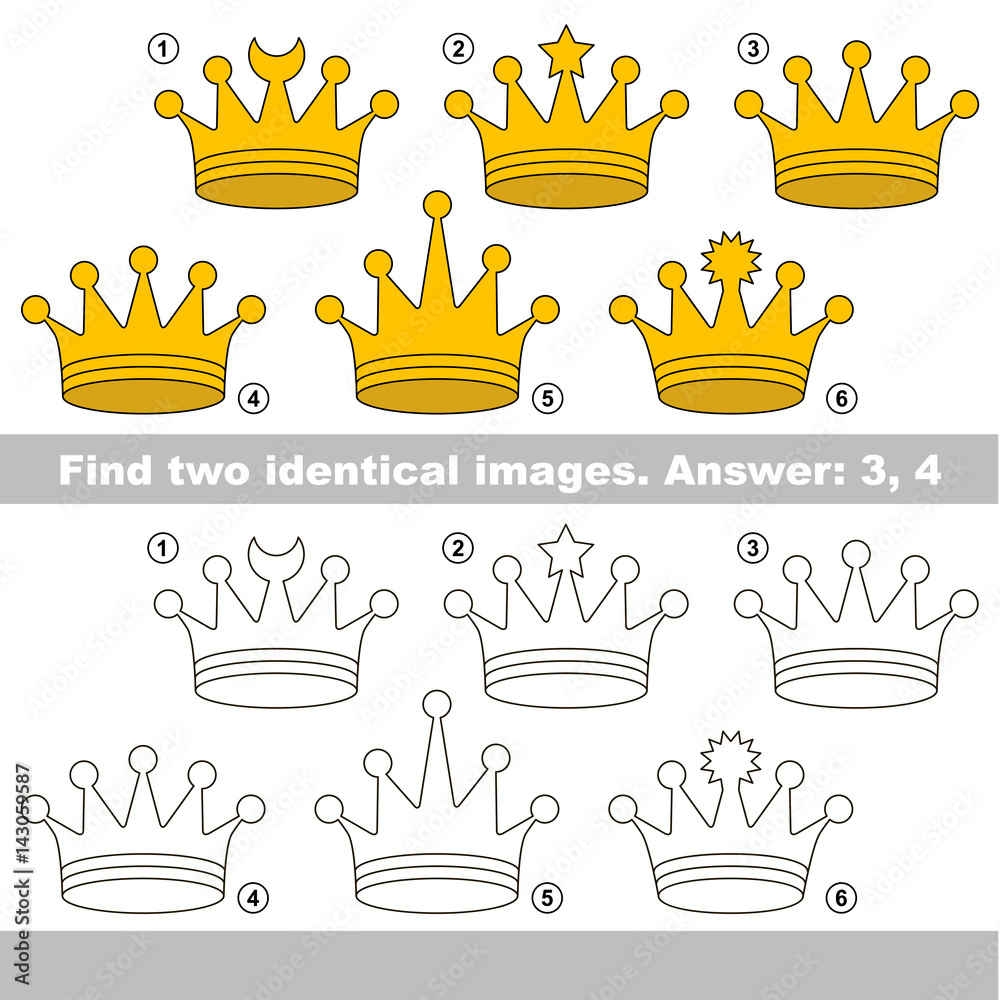 Visual game for kids to find hidden couple of objects. Visual game for kids to find hidden couple of objects.