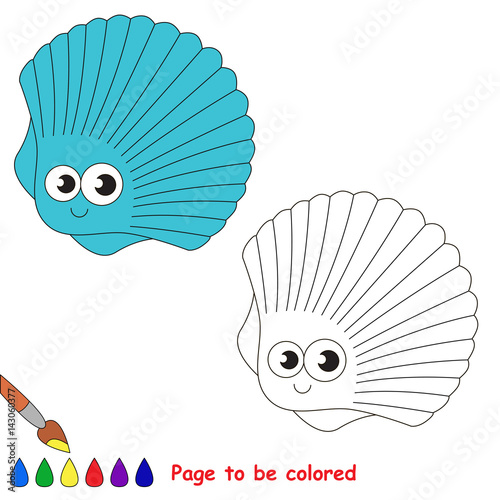 Page to be colored, simple education game for kids.
