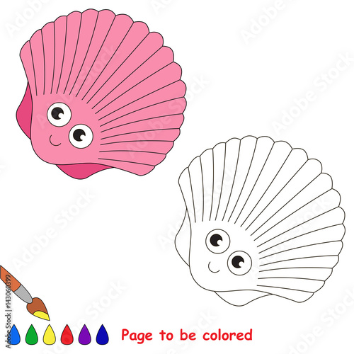 Page to be colored, simple education game for kids.